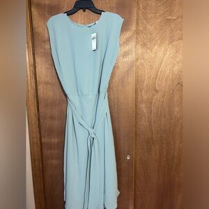 Ralph Lauren Belted Bubble Crepe Dress